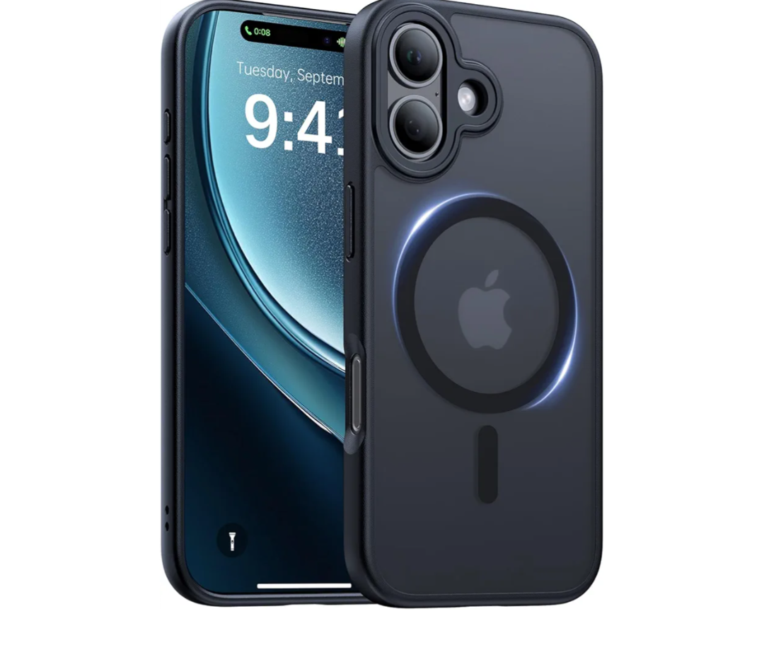 Magnetic for iPhone 17 Case,[Anti-Slip][Compatible with MagSafe][Military Grade Drop Protection] Shockproof Protective Translucent Matte Phone Case for iPhone 17 Case,Black