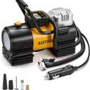 AstroAI Tire Inflator Portable Air Compressor (Up to 150 PSI) Tire Pump for Car 12V DC Digital Air Pump with 12 LEDs Super Bright Light for Bicycle, Motorcycle, Automotive Car Accessories