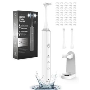 Voraiya Electric Flosser for Teeth & Adults, Reusable Electric Dental Flosser with 3 Speeds, 50 Replacement Heads, Dentist Recommended 3-in-1 Portable Magic Flosser for Teeth