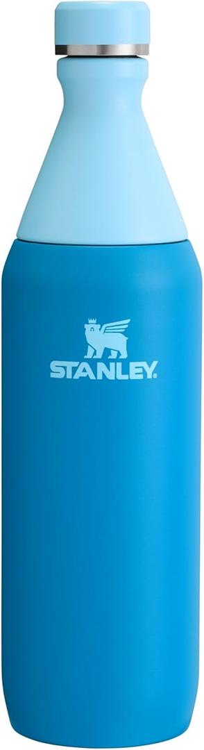 Stanley All Day Slim Bottle 20 oz | Twist On Lid with Leakproof Seal | Slim Design for Travel & Gym | Insulated Stainless Steel | BPA-Free | Azure