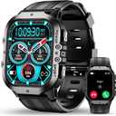 OUKITEL BT20 Military Smart Watches for Men(Answer/Make Calls), 1.96'' Fitness Smart Watches for Android/iPhone, Waterproof Smart Watch with Blood Pressure/Heart Rate/100+ Sport Modes, Watches for Men