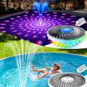 2PKS Solar Pool Fountains with Light Show,2026 Upgraded Large Solar Pool Water Fountain Kit, Floating Pool Fountain for Above Ground Pool,Solar Floating Fountain Pumps for All Day Use