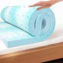 EGO Topper 3 Inch Queen Memory Foam Mattress Topper, Gel Foam Mattress Topper for Pressure Relief, Ventilated Design Bed Topper in a Box, CertiPUR-US Certified, 60"80", Medium