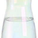 Elsjoy Set of 1 iridescent Glass Vase, 8 Inch Crystal Clear Glass Flower Vase Tall Irised Vase, Decorative Modern Vase Set Holographic Vase for Table Centerpiece, Home Decor