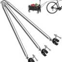 Bike Trailer Hitch Connector Compatible with Bicycles Electric Bikes Scooter with Rear Luggage Rack, Portable Folding Bicycle Trailer for Camping Grocery Sports Shopping with Quick Release Clamps