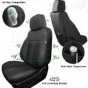 For Chevy Silverado & GMC Sierra Leather Seat Covers, Crew Cab 1500 2019-2026, 2500HD 3500HD 2020-2026, Custom Fit Truck Seat Cover Full Set, Black (W/O Rear Cupholder/Seatback Storage)