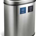 Ninestars DZT-70-R3 Motion Sensor Trash Can, Extra Large, Silver, Non Stick