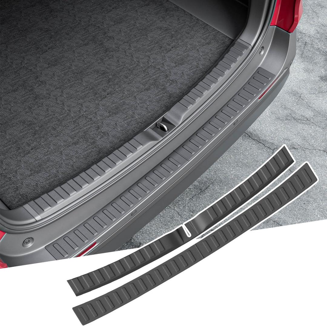 Xipoo Rear Bumper Protector Mat Compatible with 2019-2025 Toyota RAV4 Trunk Door Entry Guards TPE Trim Cover Replacement for 2019-2024 2025 Toyota RAV4 Accessories