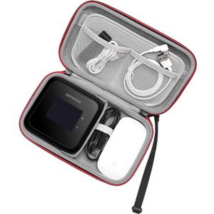 RLSOCO Hard Case for NETGEAR Nighthawk M6 Pro/M6/M1/M7 Pro/M5/M2/M3 Mobile Hotspot MR6500/MR6550/MR6150/MR6110/MR1100/MR7400/MR5200 - Fits Mobile Router,Charger,Charging Cable - Black (Case Only)