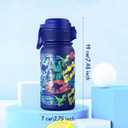 GOPPUS 12oz Kids Water Bottle BPA-Free, Leak-Proof, Insulated Stainless Steel Sweat-Proof, Reusable for School, Sports, and Outdoor Activities