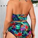 Yonique Womens Two Piece Plus Size Halter Bikini Swimsuits Tummy Control Bathing Suits High Waisted Swimwear, 20W