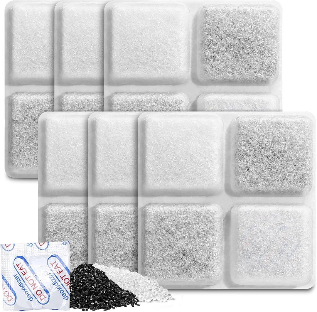 Pet Food Desiccant Bag, 6 Pack Replacement Desiccant Bags for PLAF001/PLAF101/PLAF005/PLAF006/PLAF103/PLAF203 Automatic Pet Feeders,Keep Cat Food & Dog Food Dry and Fresh