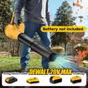 WYRIAZA Leaf Blower Cordless Compatible with DeWalt 20V Max Battery, Brushless Electric Leaf Blower Battery Powered Handheld 6 Variable Speed Switch (Bare Tool Only) (33in)