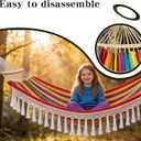 2 Pack Wooden Hammock Spreader Bar, Detachable Spreader Bar for Hanging Hammocks - Designed for a Flatter Surface, Perfect for Patio, Backyard, Camping & Porch