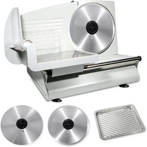 Electric Meat Slicer for Home 200W, 2 Blades, Adjustable Thickness, 0-15mm