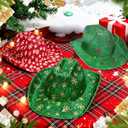 Christmas Cowboy Cowgirl Santa Hat Western Hat Gliiter Party Hat for Women and Men for Christmas Party Activity (Green)