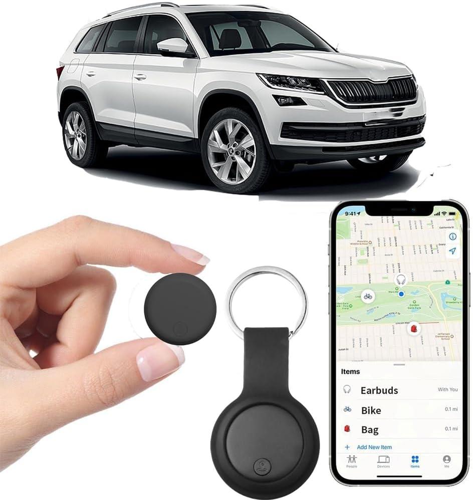 Undetectable GPS Tracker for Vehicles - Real-Time Tracking, No Monthly Fee/No SIM Card, Works with iOS Find My | Mini Hidden Magnetic GPS Locator, Ultra-Slim, IP68 Waterproof, 365-Day Working Time