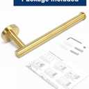 NearMoon Hand Towel Holder/Towel Ring, Thicken Stainless Steel Hand Towel Bar for Bathroom, Rustproof Wall Mounted Towel Rack, Contemporary Style Bath Accessories, 9 Inch (1 Pack, Brushed Gold)