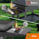 2 x Silicone Grill Mat for Blackstone Grill Accessories, Heat Resistant Griddle Tools Mat with Drip Pad, BBQ Spatula Mat for Outdoor Grill and Kitchen Counter, gray