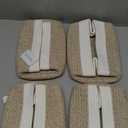 OIAHOMY 4 Pack Storage Baskets for Organizing, Small Bins for Shelves, Cute Decorative Storage Bins, Organizer Baskets for Gifts Empty, 11.8''Lx7.8''Wx4.7''H, Brown/White