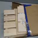 3 PCS Large Wooden Crates for Storage, 19.7"×13.8"×11" Wooden Storage Crate