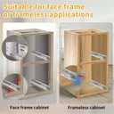 Soft Close Bottom Mount Drawer Slides 21 Inch Rails with Rear mounting Bracket Locking Devices Screws for Face Frame Or Frameless Application21 inch, 1 Pair