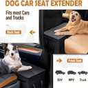 Car Seat Extender for Large Dogs, Back Seat Extender for Dogs up to 120 LBS Large Dog Extender with Storage Car Organizer Gap Filler for Front or Back Seat| Black-S-19.1 x 10.4 x 13 in