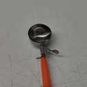 Restaurantware Met Lux 8 Ounce Portion Scoop 1 Durable Disher Scoop - Thumb Trigger Orange Stainless Steel Ice cream Disher For Portion Control For Ice Cream Mashed Potato And Cookie Batter (#4 (8 oz))