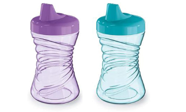 NUK Fun Grips Hard Spout Sippy Cup, 10 oz. | Easy to Hold, BPA Free, Spill Proof Toddler Cup, 2pack, Assorted Color