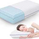 CushyOasis Memory Foam Pillows for Side, Back and Stomach Sleepers, Bed Pillow with Washable Cover and Breathable Mesh, Bed Pillow for Sleeping Standard Size (Grey)