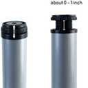 QLLY 28 inch Adjustable Metal Desk Legs, Office Table Furniture Leg Set, Set of 4 (Grey)