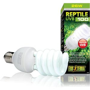 Exo Terra Repti-Glo 5.0 Compact Fluorescent Tropical Reptile Terrarium Lamp, 26-watt