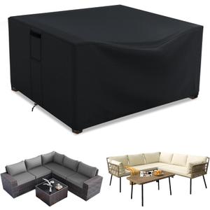 Patio Furniture Covers Waterproof, Heavy Duty 600D Outdoor Furniture Covers for Outside Sectional Sofa Set,Tear Resistance and Anti-UV, Black,98"L x 98"W x 35"H