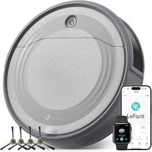 Lefant M310 Robot Vacuum Cleaner 4500Pa Suction, Ultra-Slim & Quiet, PreciSense Obstacle Avoidance, WiFi/App/Voice Control, 160-Min Runtime, Self-Charging  Ideal for Pet Hair & Hard Floors (Gray)