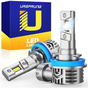 Ursprung H11 led Bulbs, 900% 40, 000LM Brightness H8 H9 Bulbs, 6500K Cool White, Plug and Play, Replacement fog bulb HID light bulbs, Quick Installation, Pack of 2