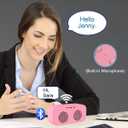 AFK Alarm Clock with Bluetooth Speaker for Bedroom,Small Digital Clock with Dual Alarms,Snooze,Mirror LED Display for Girls,Adults.