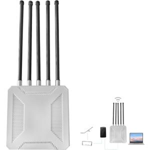 3000Mbps Outdoor Starlink WiFi Extender for Starlink Gen 3 Router, Starlink Signal/WiFi Repeater Booster, 984ft Signal Coverage, IP65 Waterproof, Up to 200 Devices for Farm/Yard/RV/Campsite