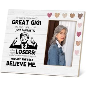 GiGi Gifts, Best GiGi Picture Frame, Funny Wooden Home Tabletop Decorations, 4x6 Inch Photo Frame, Grandma Thank You Gifts from Grandchild
