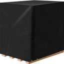 QWORK Pallet Cover, 2 Pack Heavy Duty Outdoor PE Waterproof Pallet Cover, 12 Mil Thick, 4 Ft. x 5 Ft. x 4 Ft, Perforated Roll, Protects Pallets, AC Units, Generators, Patio Furniture, Black