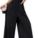 Floerns Women's Summer Jumpsuit Spaghetti Strap One Piece Outfit Wide Leg Baggy Pants Romper (Large)