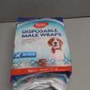 Simple Solution Disposable Dog Wraps, Male Dog Diapers, Puppy Potty Training, Incontinence and Travel Protection, Wraps for Small Dogs, 12-19 Inch Waist, 30 Count