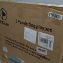 PJYuCien Dog Playpen, 8 Panels 24H Dog Pens Indoor with Bottom Pad, Metal Foldable Pet Puppy Exercise Fence Crate Kennel, Better for Small Animals,Grey