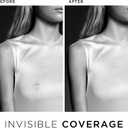 Nippies Non-Adhesive Bra Liner Nipple Covers for Women  Reusable Silicone No-Show Inserts with Travel Box (Size 2 (Fits D+ Cups), Crme)