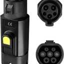 EV Type 1 to Type 2 Adapter Electric Vehicle Charging Adapter Black SAE j1772 to IEC62196 EV Charging Adapter