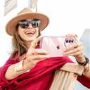 LeYi for Samsung Galaxy A26-5G Phone Case: with Tempered Glass Screen Protector [2 Pcs]+ Full Camera Lens Protection, Love Heart Plating Women Luxury Soft TPU Shockproof A 26 Case, Pink