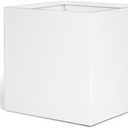 White Steel Planter Square Outdoor Planters Galvanized Steel Planter Box 26 Inch Indoor Metal Large Planters Cube Heavy Duty Flower Pot Modern Commercial Residential for Trees Patio Yard Garden