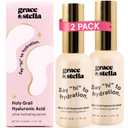 grace & stella Award Winning Hyaluronic Acid Face Serum (50ml/1.7 fl oz) Removes Fine Lines & Wrinkles, Hydrating Hyaluronic Acid Serum for Face, Acido Hialuronico for Women - Vegan Skincare (2-Pack)