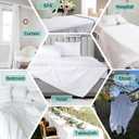ZPECC White Bulk Flat Sheets Only King Size 24 Pack, Easy Sort Top Bed Sheet by Color-Coded Hem Threads, Soft Durable Brushed Microfiber Fabric Hotel Airb&bs Essentials for Hosts, 105"x102"