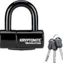 Kryptonite Evolution Bike Disc Lock, Small U-Lock 14mm Shackle with Keys, Heavy Duty Anti-Theft Bicycle Lock, High Security Mini for Powersports Motorcycles E-Bikes Scooters (Black)