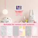 DOITOOL Wood Floating Shelves Bow Shelf Pink Wall Shelf Kawaii Room Decor Nordic Style Decorative Small Wall Shelves for Bedroom, Living Room, Kitchen, Office (Pink)
